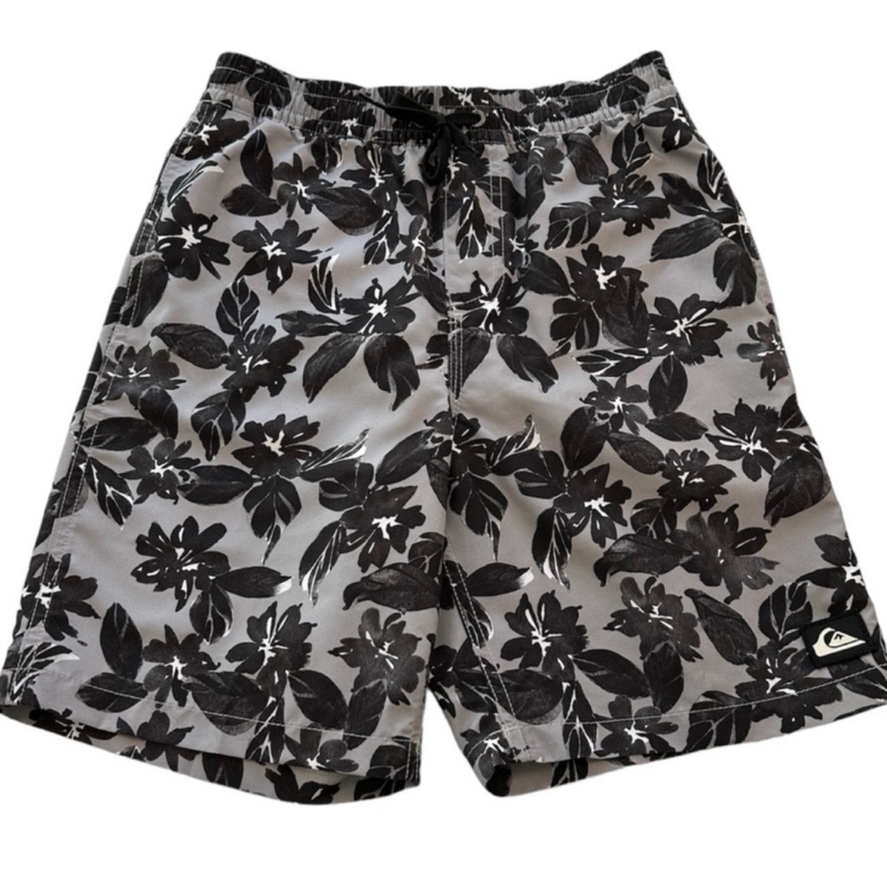 Quiksilver Everyday Water Floral Mix Volley 14" Swim Shorts NWT Boys Size M 12